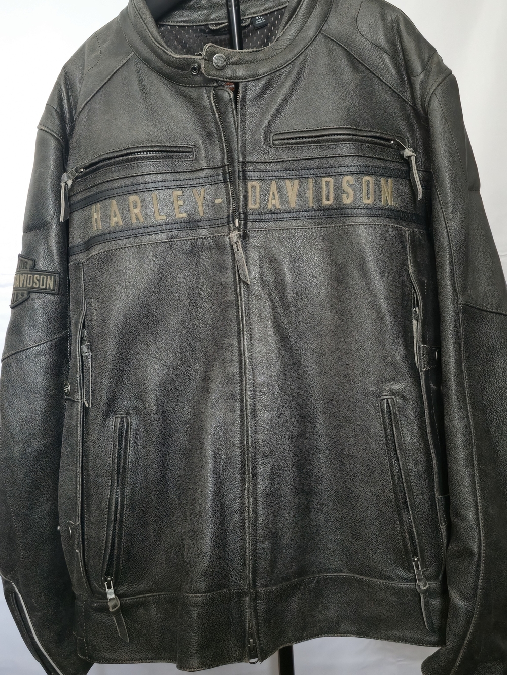 Harley-Davidson Men’s Black Leather Motorcycle Jacket (Size 3XL 54-56)